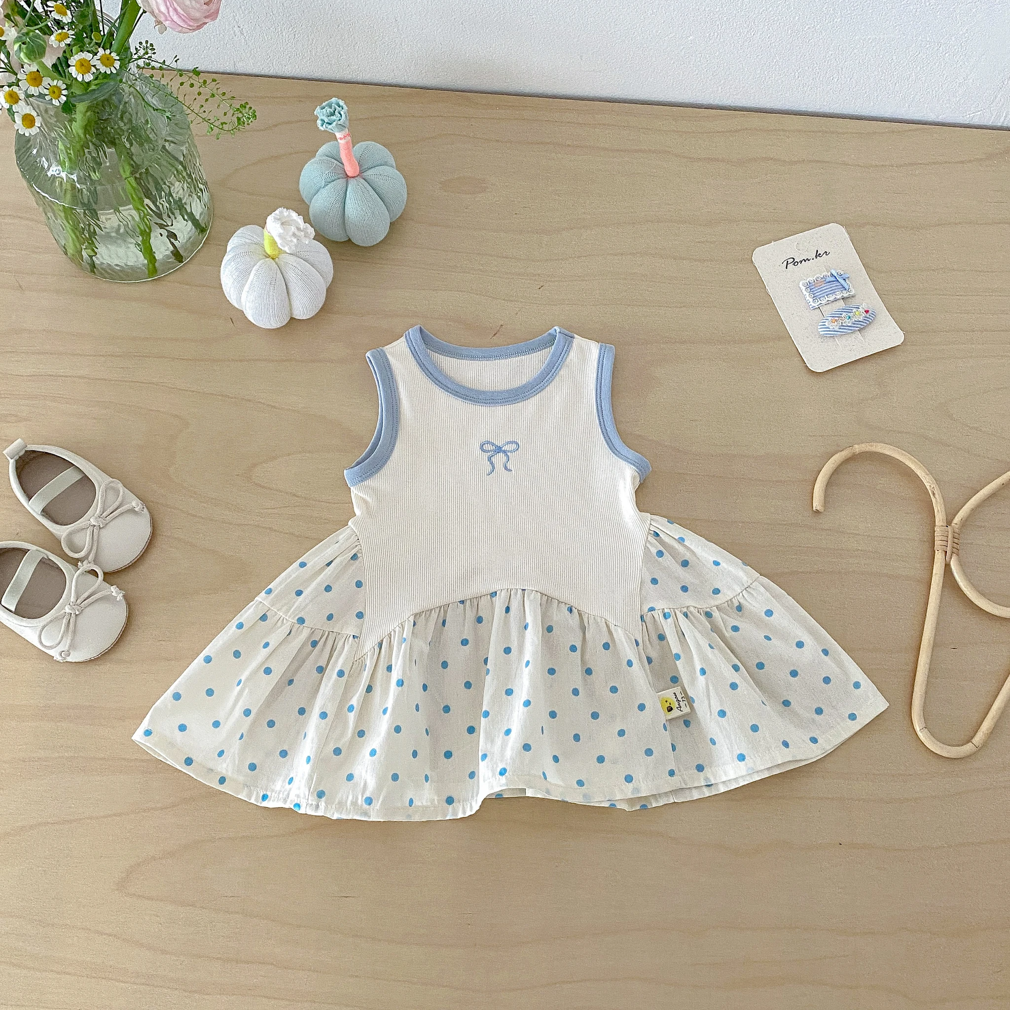 

Платье в корейском стиле для девочек, новинка 2026 года, летнее платье для малышей, платье во французском стиле, модное платье