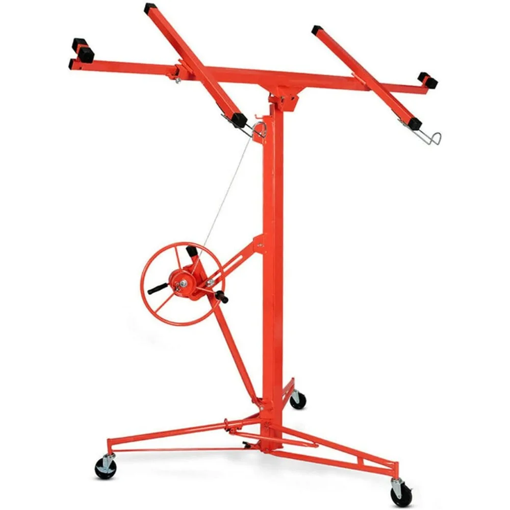 Ferramenta de talha do painel do levantador de rolamento do drywall de 16 pés com ferramenta bloqueável da construção do rodízio perfeito para casa e comercial