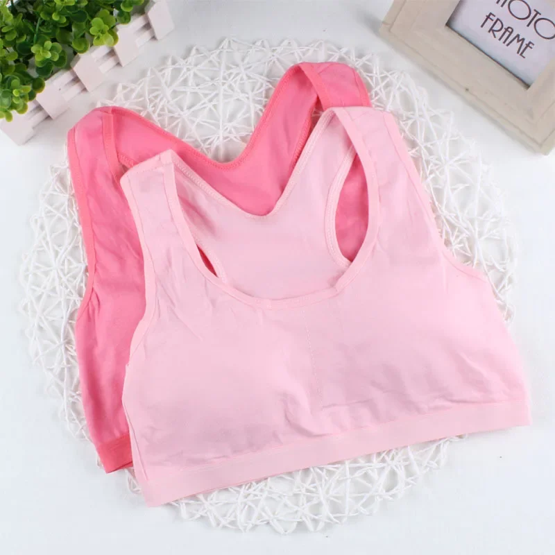 Teen Training Bra Girl Vest Cotton Spandex Sport Tops Adolescente Kids Underwear 9-14Year Wireless Girls Bandeau Top