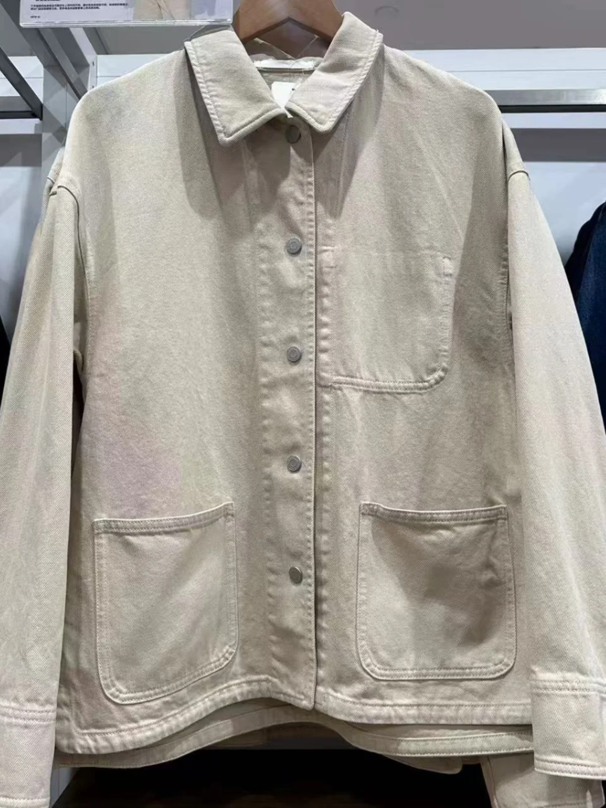 

Женская повседневная джинсовая куртка свободного кроя, утепленная, с длинными рукавами, на пуговицах, из хлопка, короткое пальто, новинка 2024 года