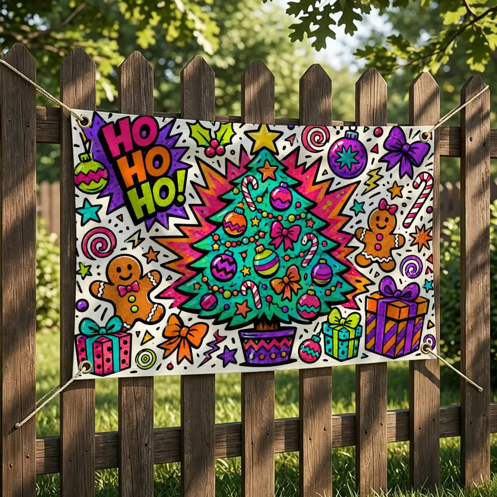 Neon Pop Christmas Carnival Flags are suitable for homes, bars, hotels, birthday parties, fan support, and themed collections