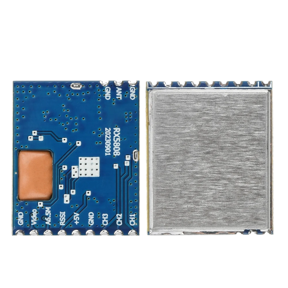 RX5808 Receiver Module Wireless Audio Video 5.8GHz High Sensitivity -90dBm Low Power Consumption 170mA for FPV Systems RC