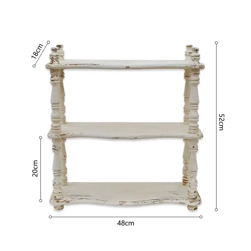 vintage-distressed-wood-display-riser-shelf-french-farmhouse-plant-stand-cottage-countertop-organizer