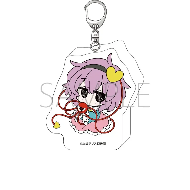 Anime Touhou Project CharaDitional Toy Ver Reimu Hakurei Q-Style Acrylic Pendant Keychains Bag Decorations
