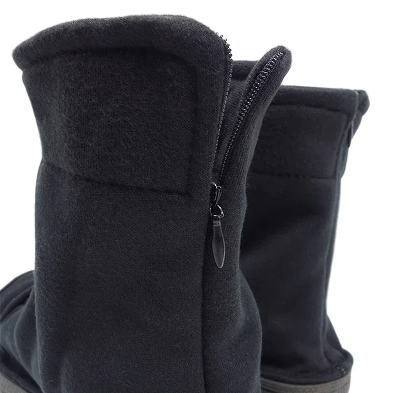 รองเท้าคอสเพลย์อนิเมะญี่ปุ่นสำหรับฮาโลวีนปี 2025 ผู้ชาย ผู้หญิง สีดำ น้ำเงิน ขาว ผ้าฝ้าย รองเท้าแตะแบบนุ่ม รองเท้าบูทฮาโลวีน