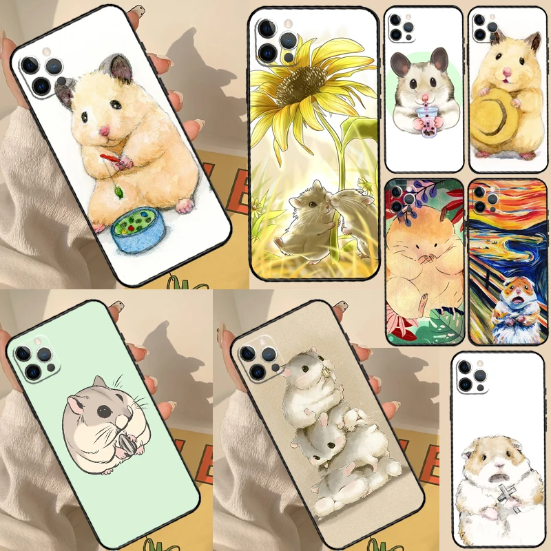 หนูแฮมสเตอร์ศิลปะสําหรับOPPO Reno 8 7 Lite 8T 10 11 12 13 14 Pro 11F 12F 13F 14F OPPOค้นหาX8 X5 X6 Proกรณี