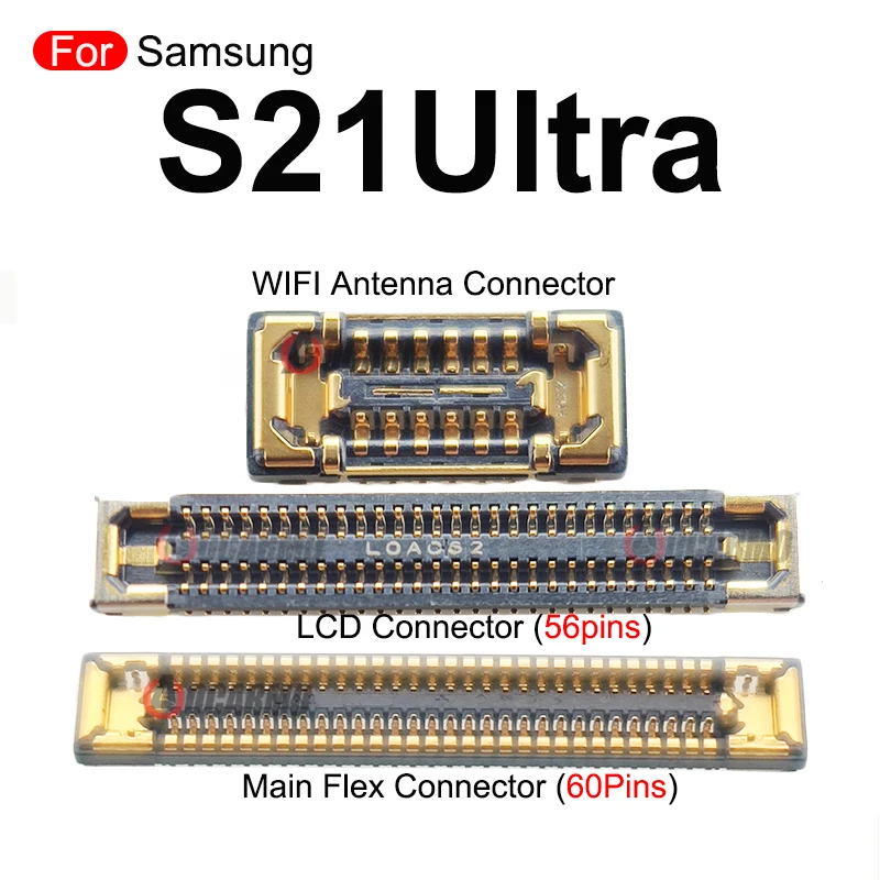 10Pcs 56/60 Pins Signal Antenna Connector LCD Display FPC Plug Main Board Flex Cable Connector For Samsung Galaxy S21 Ultra