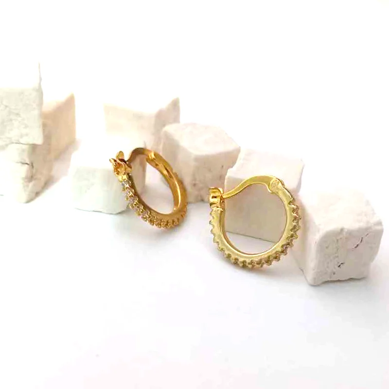 Stamp 925 Sterling Silver Created Gemstone Wedding Party Fashion Hoop Earrings For Women Fine Jewelry Wholesale 2026