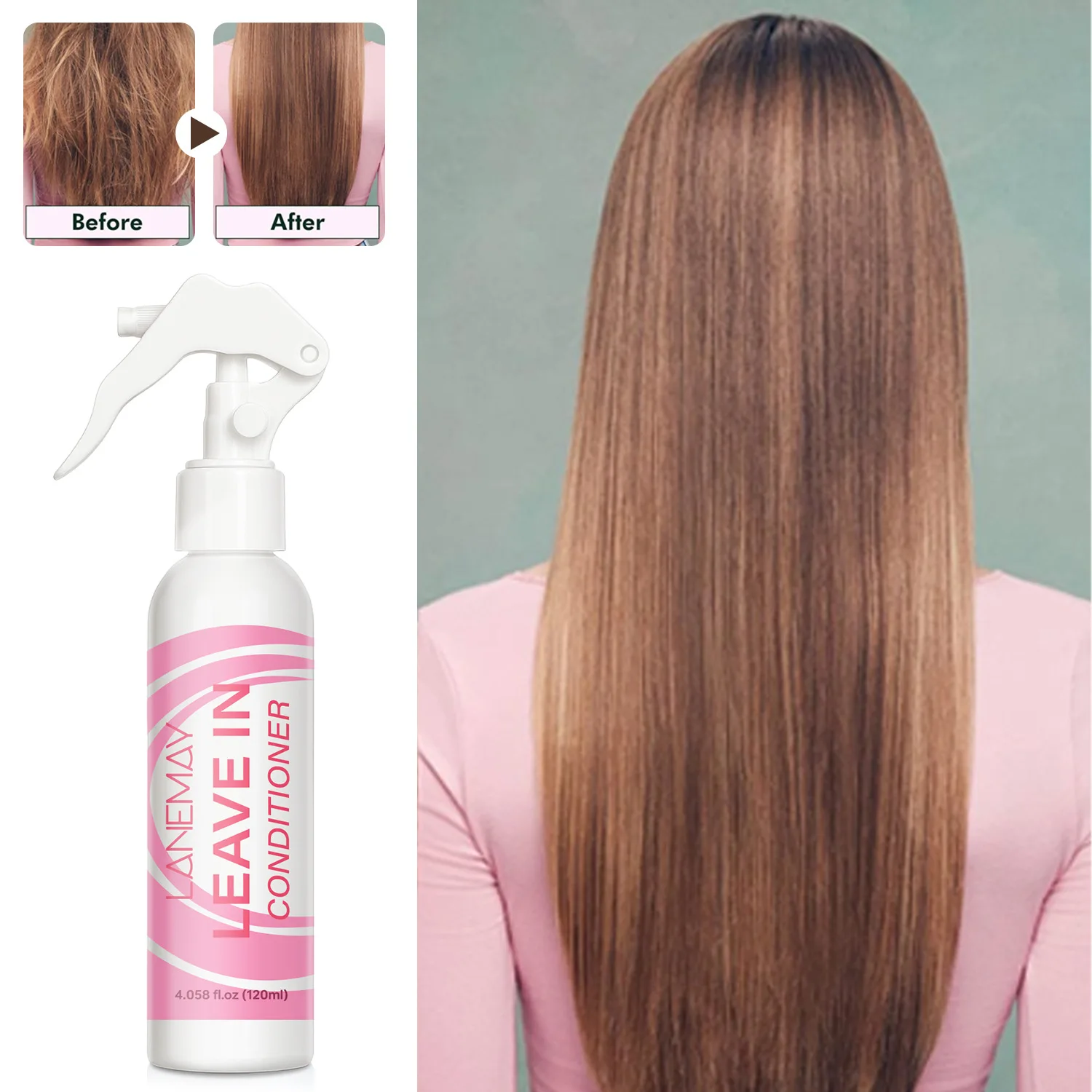 

Leave In Conditioner Spray for All Hair Types Instantly transform dry, manageable locks with this lightweight Leave In Condition