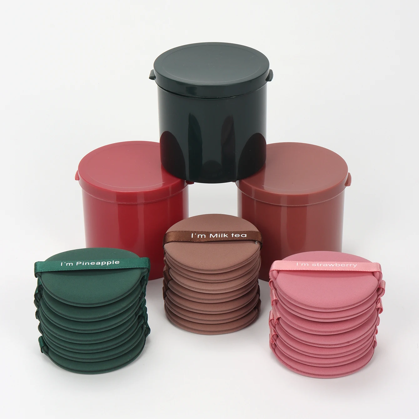 7 ذاكرة البودرة المنتفخة تمنع البكتيريا، صندوق تخزين منتفخ البودرة ينطبق بالتساوي على المكياج، يخلق مظهرًا لا تشوبه شائبة