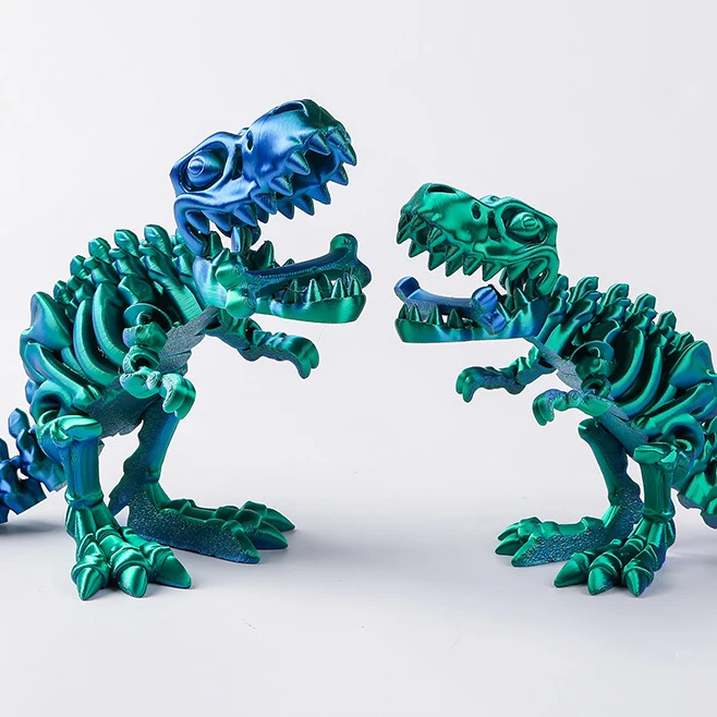 New Dragon Movable Joint Decoration Toy Can Stand Big-mouth Dinosaur Model Tyrannosaurus Rex Fossil Dragon 3D Printing Skull