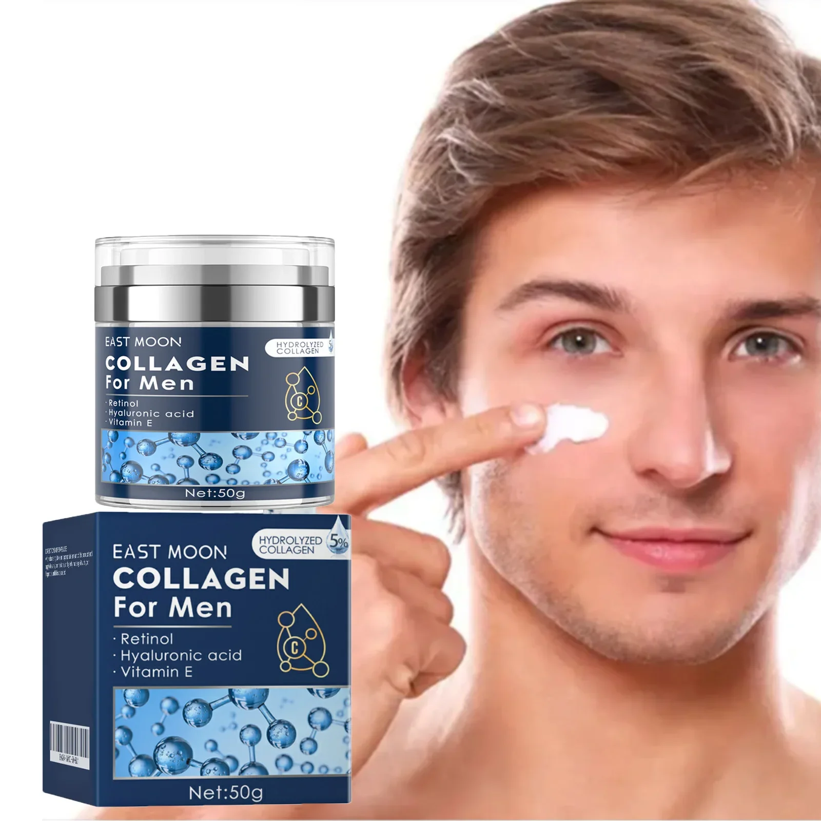 

Мужской крем для лица с ретинолом и коллагеном, увлажняющий, лифтинг, укрепляющий, выцветание, тонкие линии, осветление кожи, подтяжка, против морщин, мужской уход за кожей