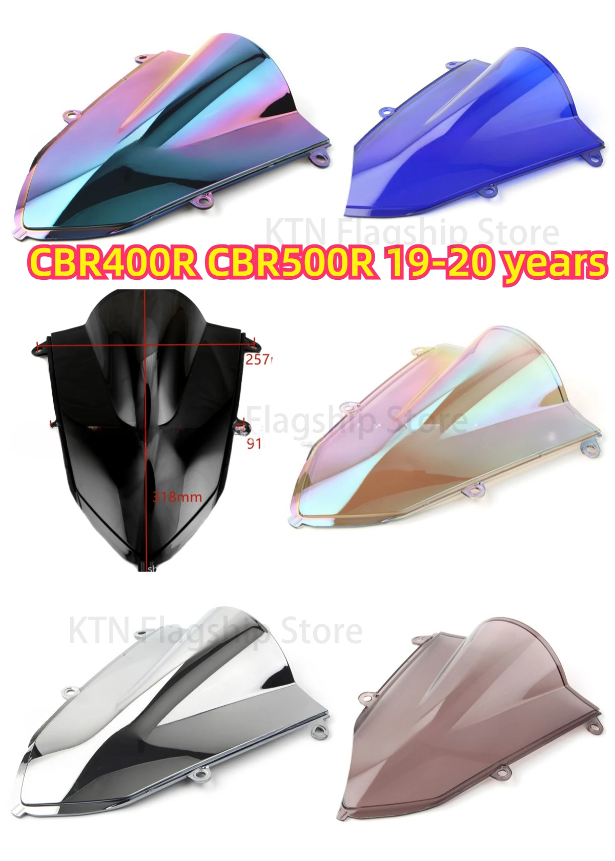 Suitable for CBR400R CBR500R 19-20 years motorcycle sport visor windshield - windshield deflection screen