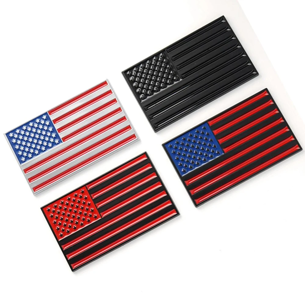 

1 Pieces Metal USA American Flag Universal Car Stickers Accessories Car Auto Truck Motorycle Body Fender Rear Tailgate Trunk Emb