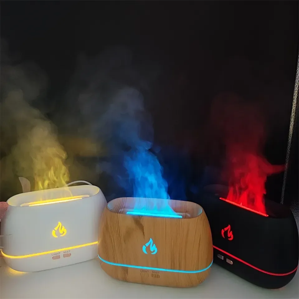 AromaNano High Quality Essential Oils Scent Ultrasonic Mist Led Simulation 3D Fire Flame Effect Aroma Air Humidifiers Diffusers