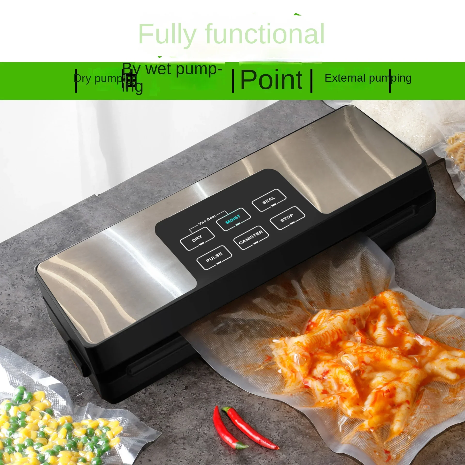 

Wet and dry plastic sealing packaging sealing machine Food household vacuum preservation sealing machine zgrzewarka spożywcza