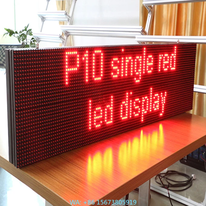 Letrero LED P10 Rojo IP65 para Publicidad Exterior en Centros Comerciales y Tiendas Minoristas con Alto Brillo