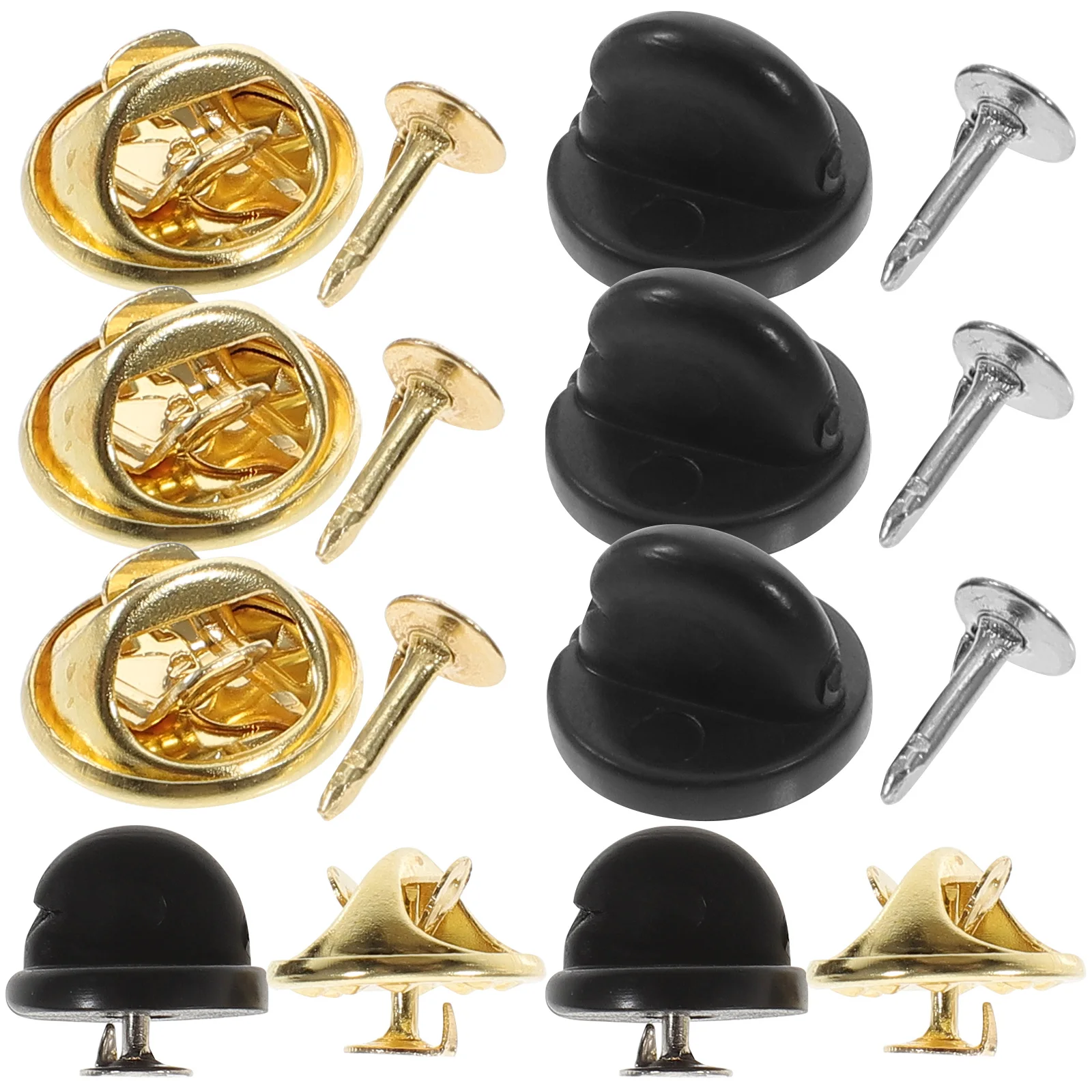 

100 set Butterfly Hat Gold Locking Pin Backs Replacement Enamel Keepers Secure Clutch Backings Badge Accessories for Brooches