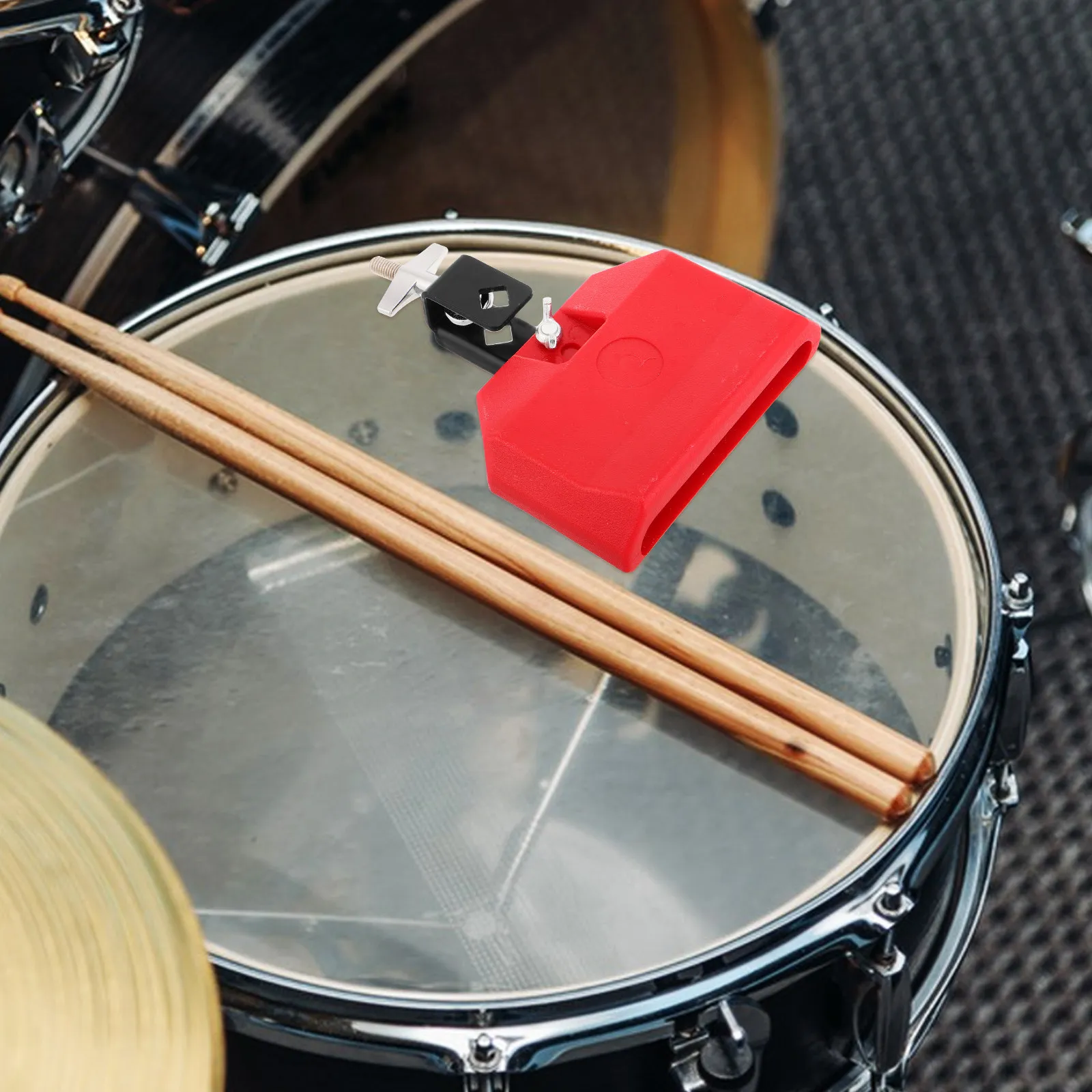 

Металлический перкуссионный блок-колокольчик для барабанов, аксессуар, дизайн типа Temple Block, прочный, портативный, для выступлений, школы, домашнего использования