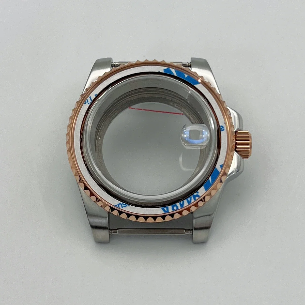 40mm NH35 case stainless steel sapphire glass two tone silver rose 100m waterproof for SUB GMT YACHT NH34 NH35 NH36 movement