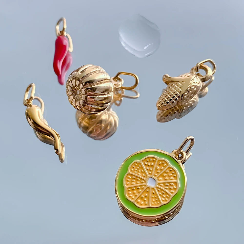 Playful Enamel Vegetable Charms for DIY Jewellery Making