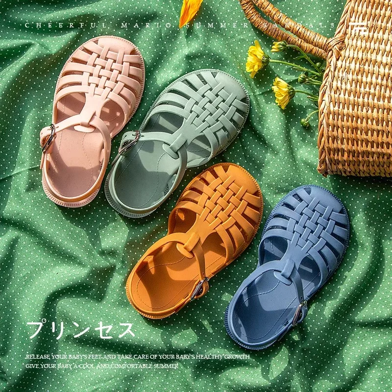

2025 Summer Kids' Sandals – Toddler & Baby Closed-Toe Roman Sandals Non-Slip Beach Sandals for Boys and Girls