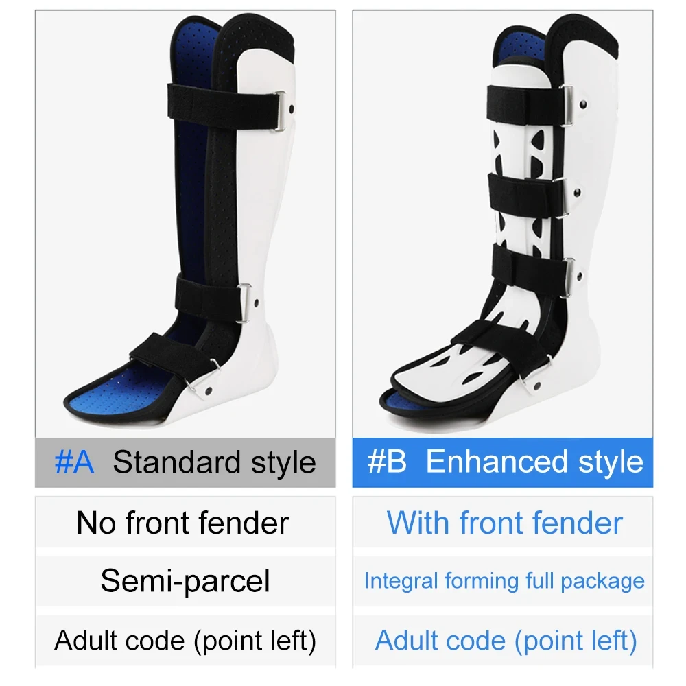 Adjustable Ankle Foot Drop Brace, Universal Fit Orthosis for Achilles Tendon & Ankle Support, Lightweight Design, Size M/L