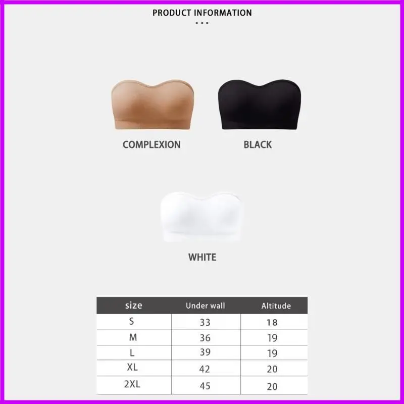 نونسليب سيليكون تصميم حمالة الصدر للنساء للإزالة مبطن العصابة اللاسلكية صديرية دائرية Bralette الملابس الداخلية حمالة