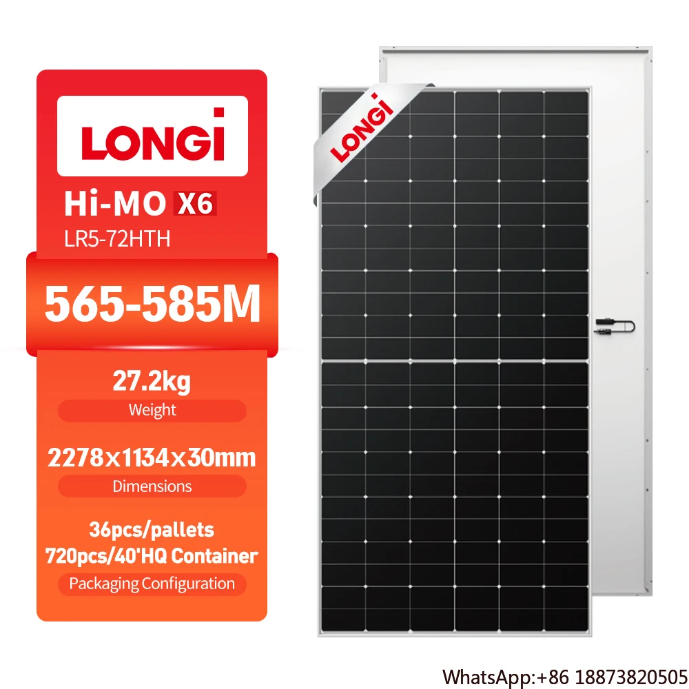 Wholesale Tire 1 Brand Longi Solar Panel 575w Longji Solar Panels Solar Panel 580w