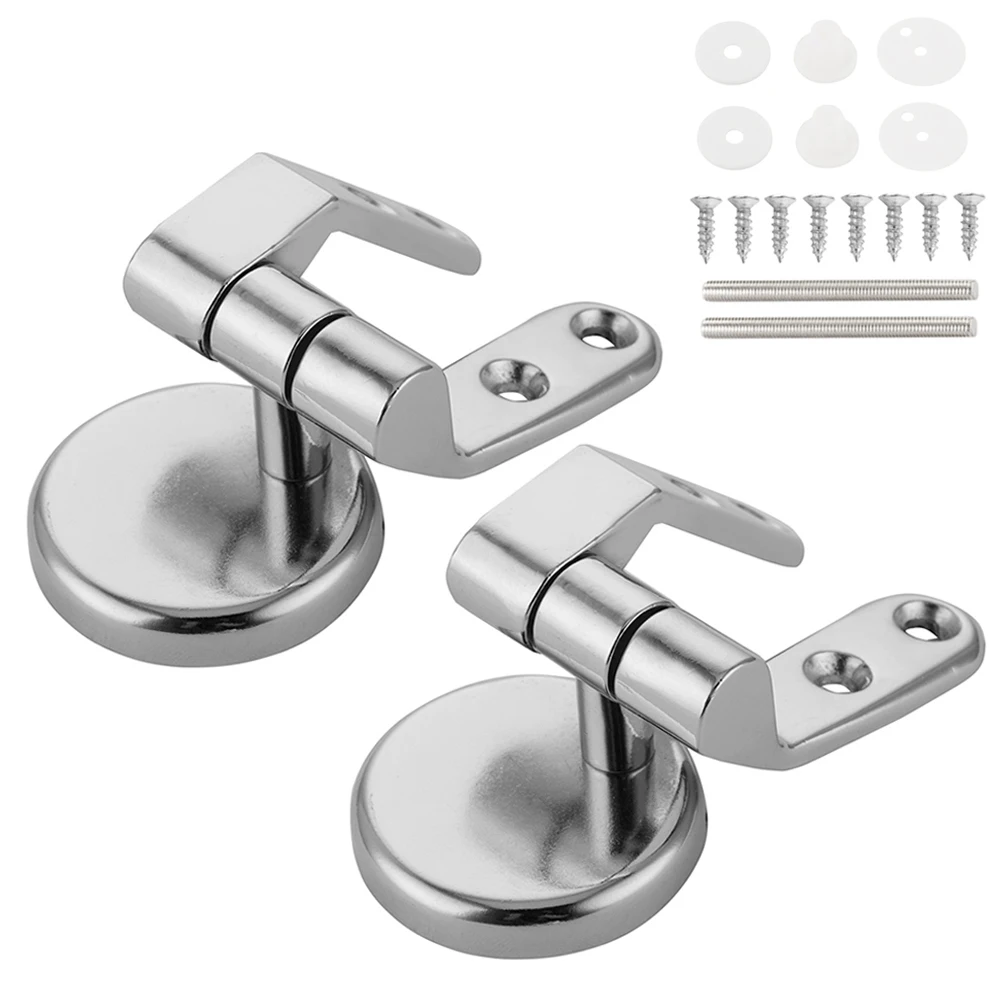 

Toilet Seat Hinge Zinc Alloy Universal Replacement Hinge Set Embedded Toilet Lid Mounting Connector Bathroom Accessories