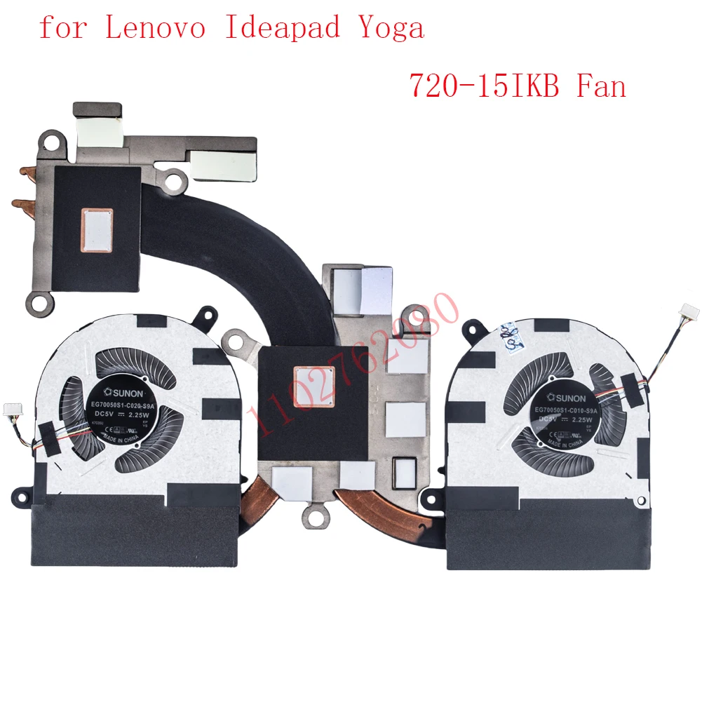 Replacement Fan for Lenovo Ideapad Yoga 720-15IKB 80X7 Discrete Cooling Fan and Heatsink 5H40N67861