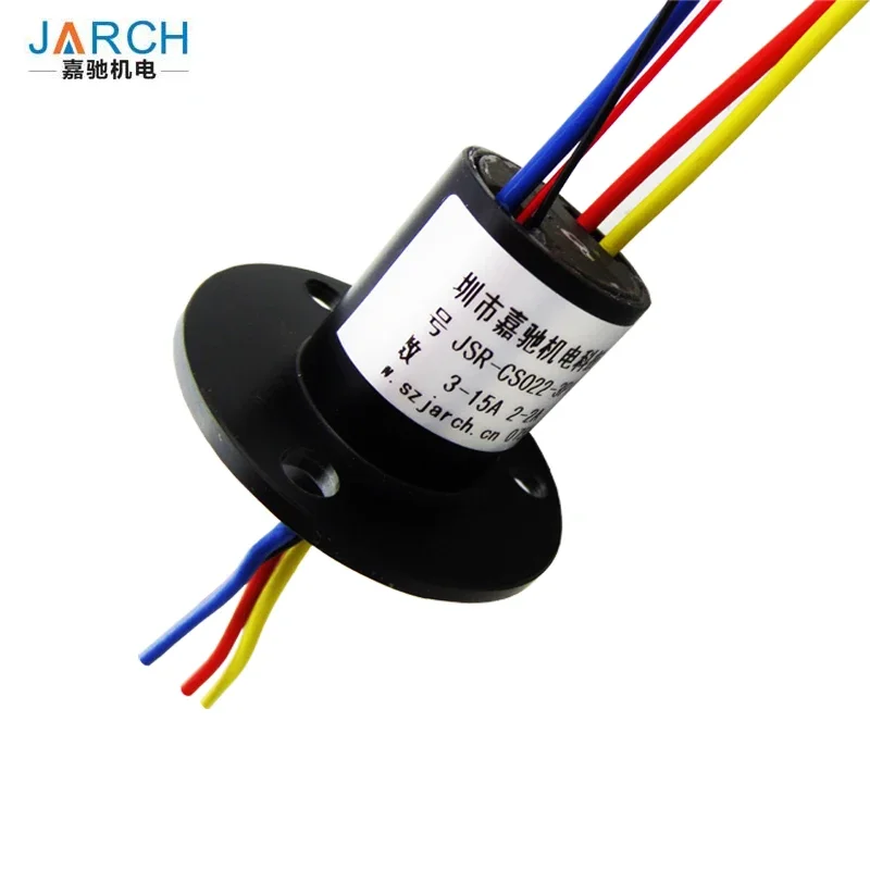 Electrical swivel conductive capsule slip ring for monitor robotic