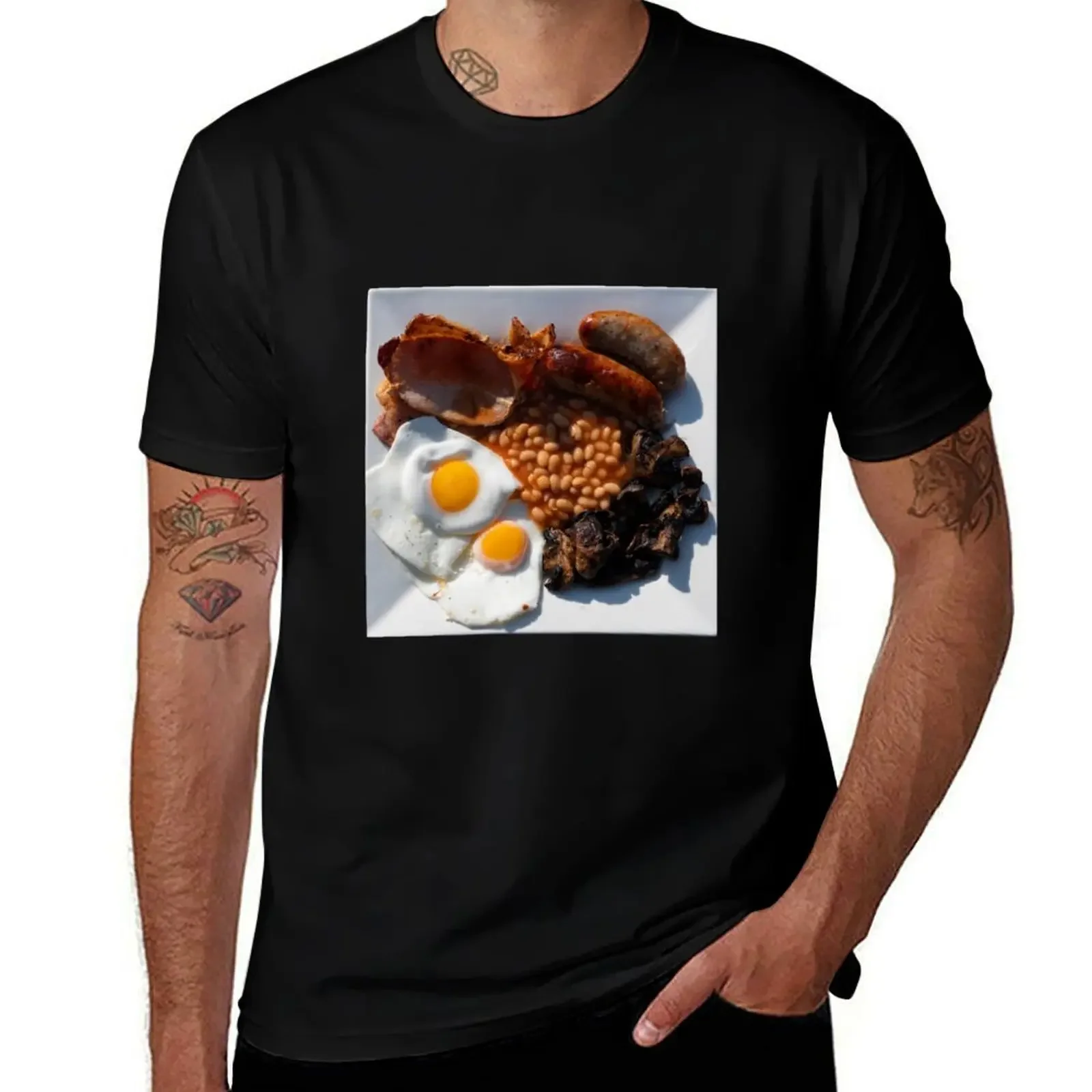 

Full English Brekky T-Shirt new edition Aesthetic clothing blue lock custom t shirt Men's t-shirts