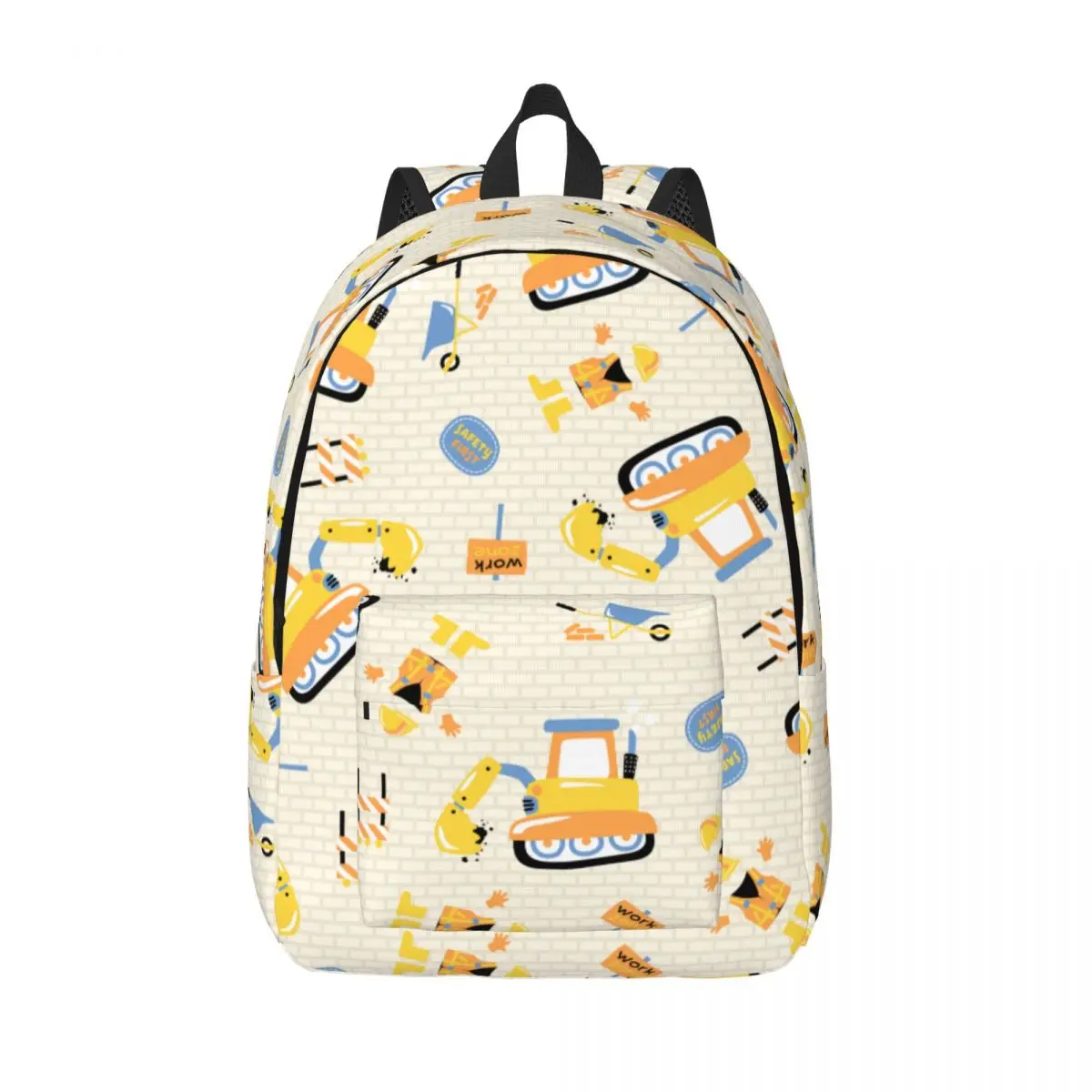 

Men Women Backpack Large Capacity School Backpack for Student Cartoon Construction Equipments School Bag