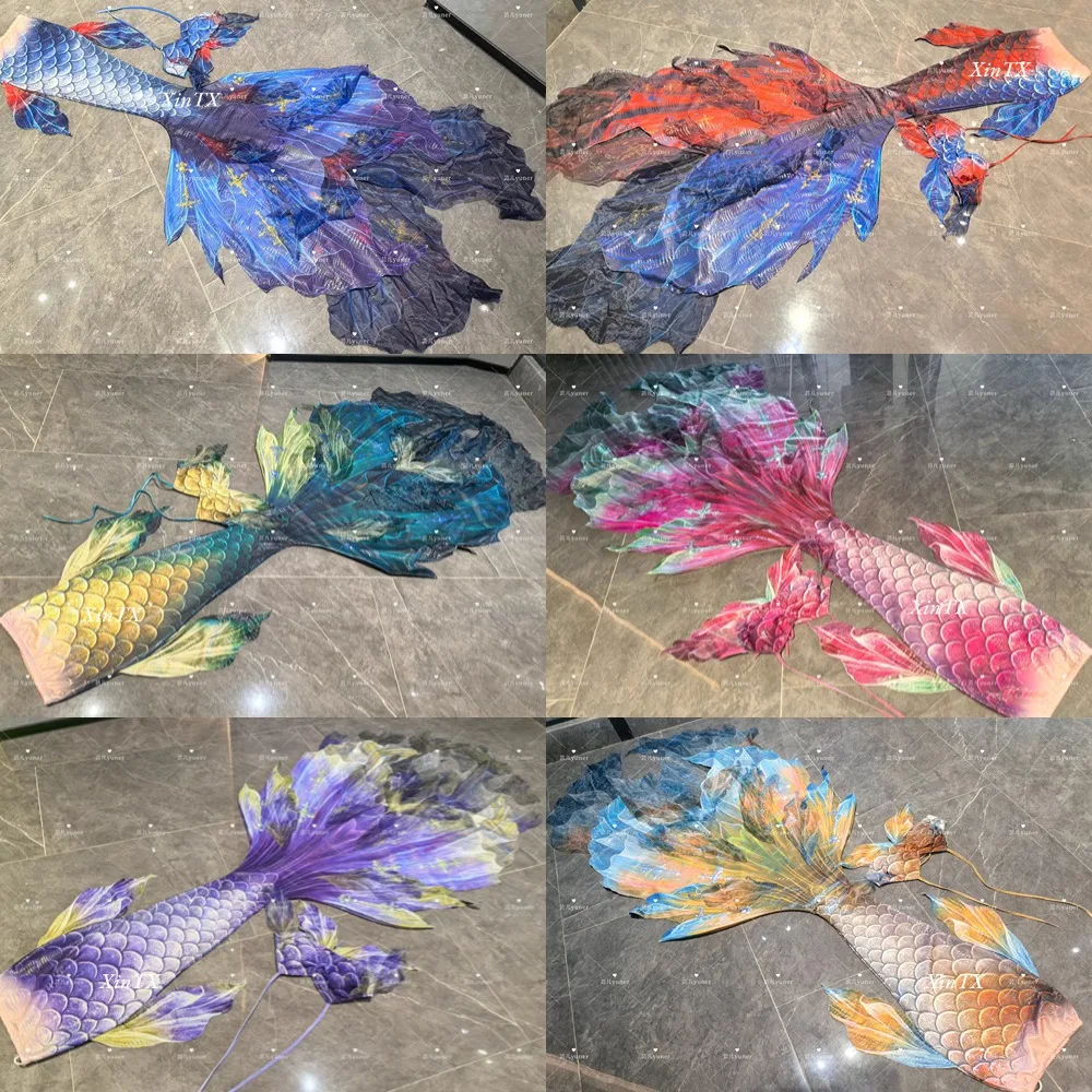 

Mermaid tail plus yarn style adult mermaid bionic fish skin custom aquarium shooting performance costume swimsuit stage cosplay