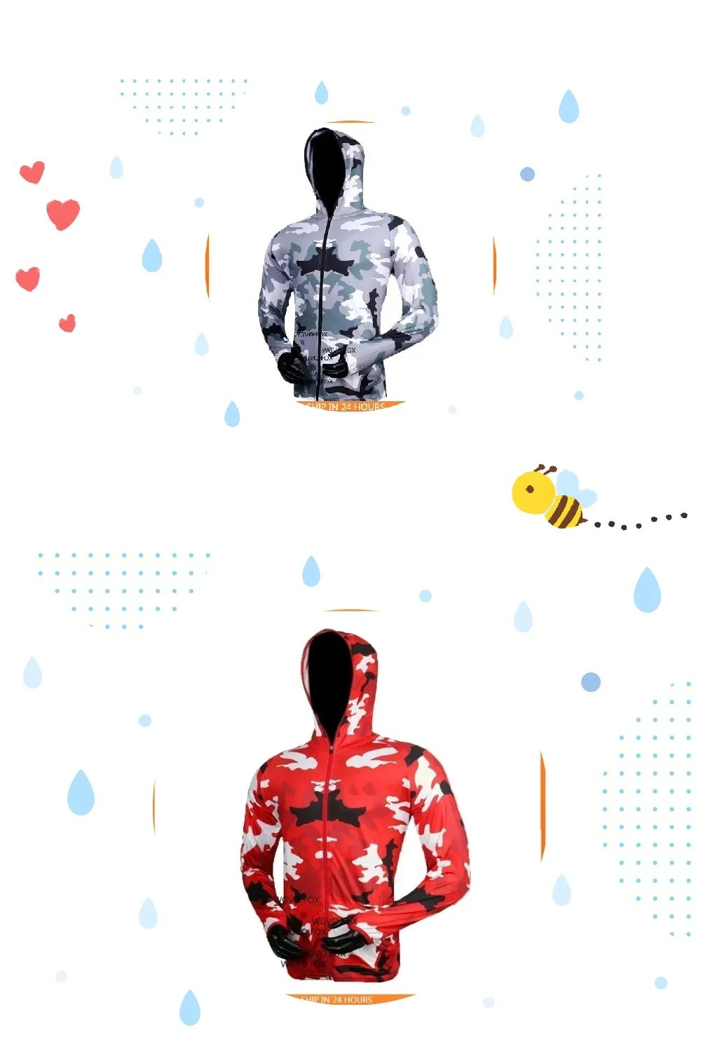 

Камуфляжная рубашка для рыбалки, летняя защита от солнца, трикотажные изделия для рыбалки с длинными рукавами, мужские с капюшоном и защитой от УФ-лучей для рыбалки, мужские