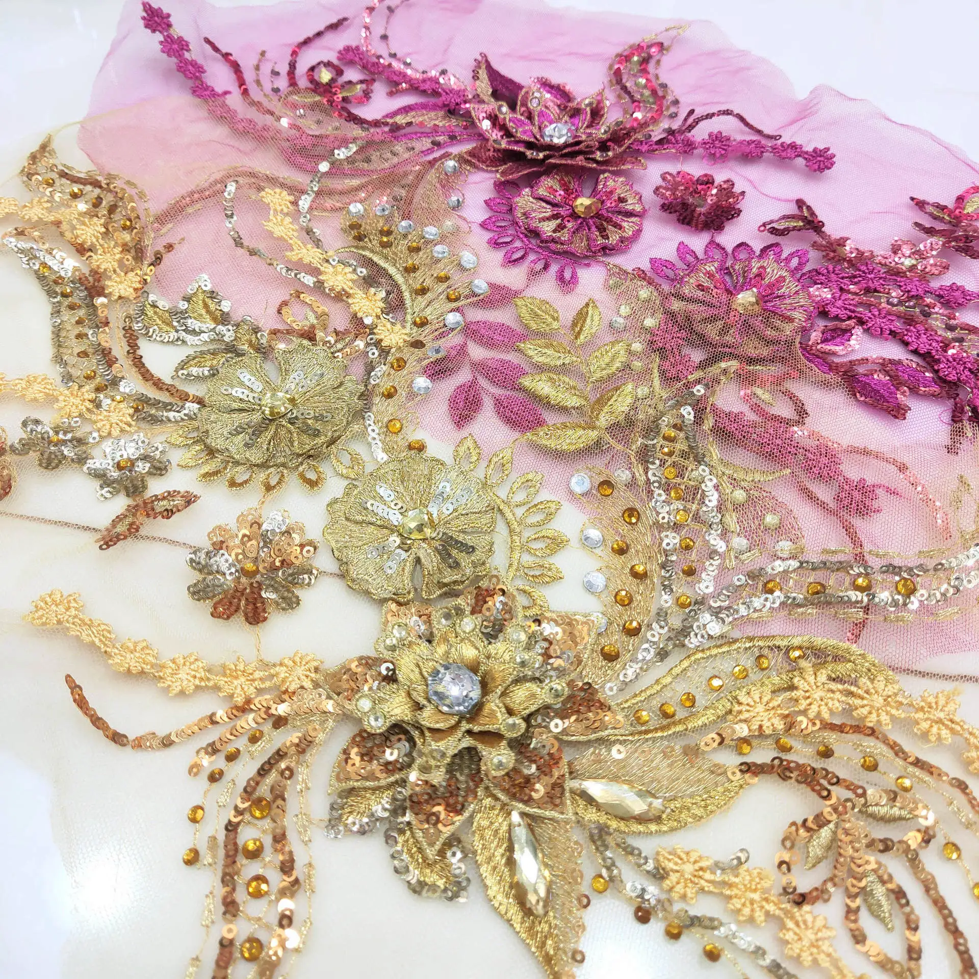 刺繍ビーズスパンコールチューブ生地チュールレースアップリケト - Embroidery Youtube のレビューと価格
