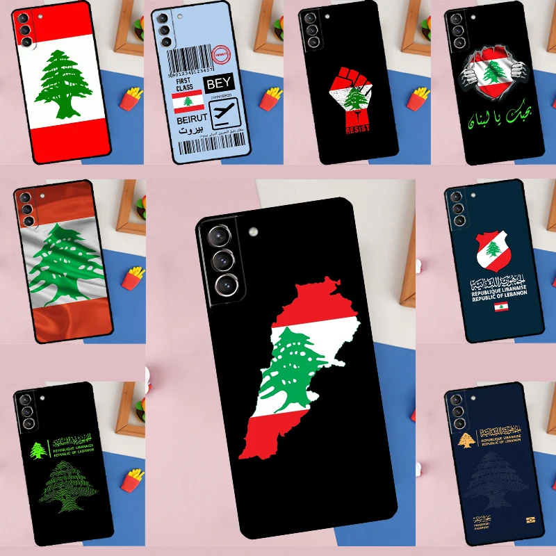 Lebanon Flag Case For Samsung Galaxy S22 S23 Ultra S21 S20 FE S9 S10 S22 S23 Plus Note 10 Note 20 Ultra Cover