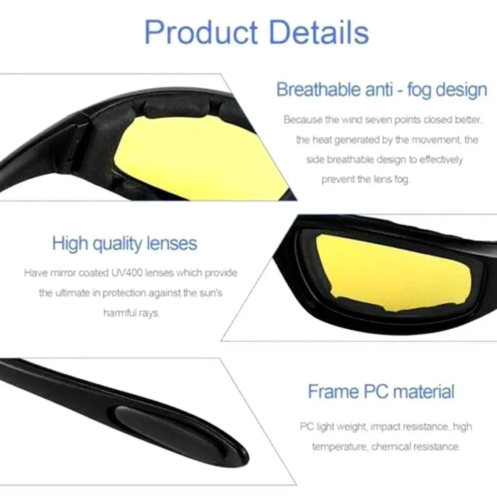 Outdoor Cycling Eyewear Sunglasses Riding Goggles Windproof Glasses Men Sports Sunglasses Goggles Bicycle Riding Accessories