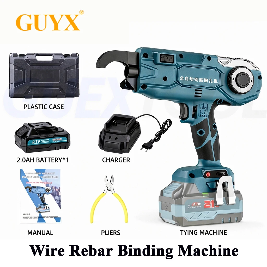 

Automatic Steel Bar Binding Machine 21V Rechargeable Reinforced Strapping Machine Electric Rebar Tier Tying Binding Machine