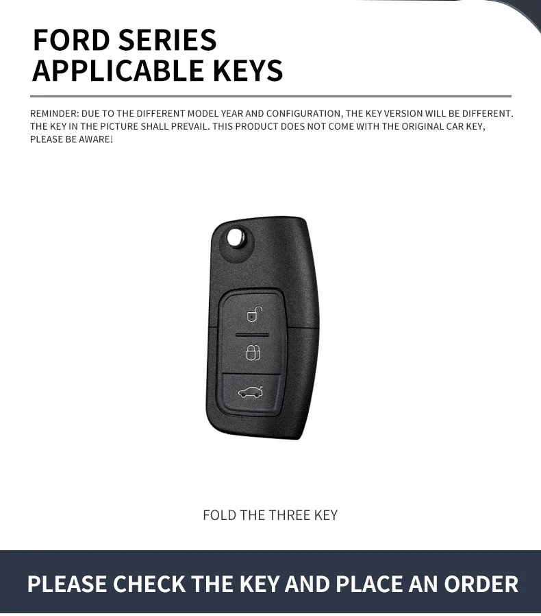 Car Flip Folding Key Case Cover For Ford Focus 2 3 Ecosport C-Max S-Max Fusion Ka Mondeo Kuga Galaxy Fiesta Keychain Accessories