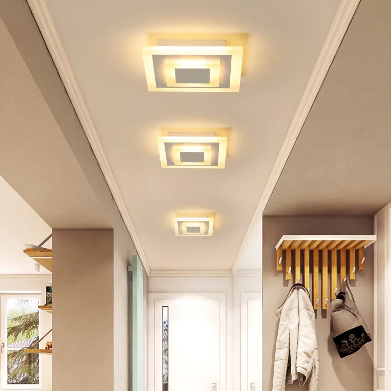 Square Modern Led Ceiling Light 15W 110V 220V Chandelier  Lamp for Corridor  Star  Living Room Bedroom Luminaire