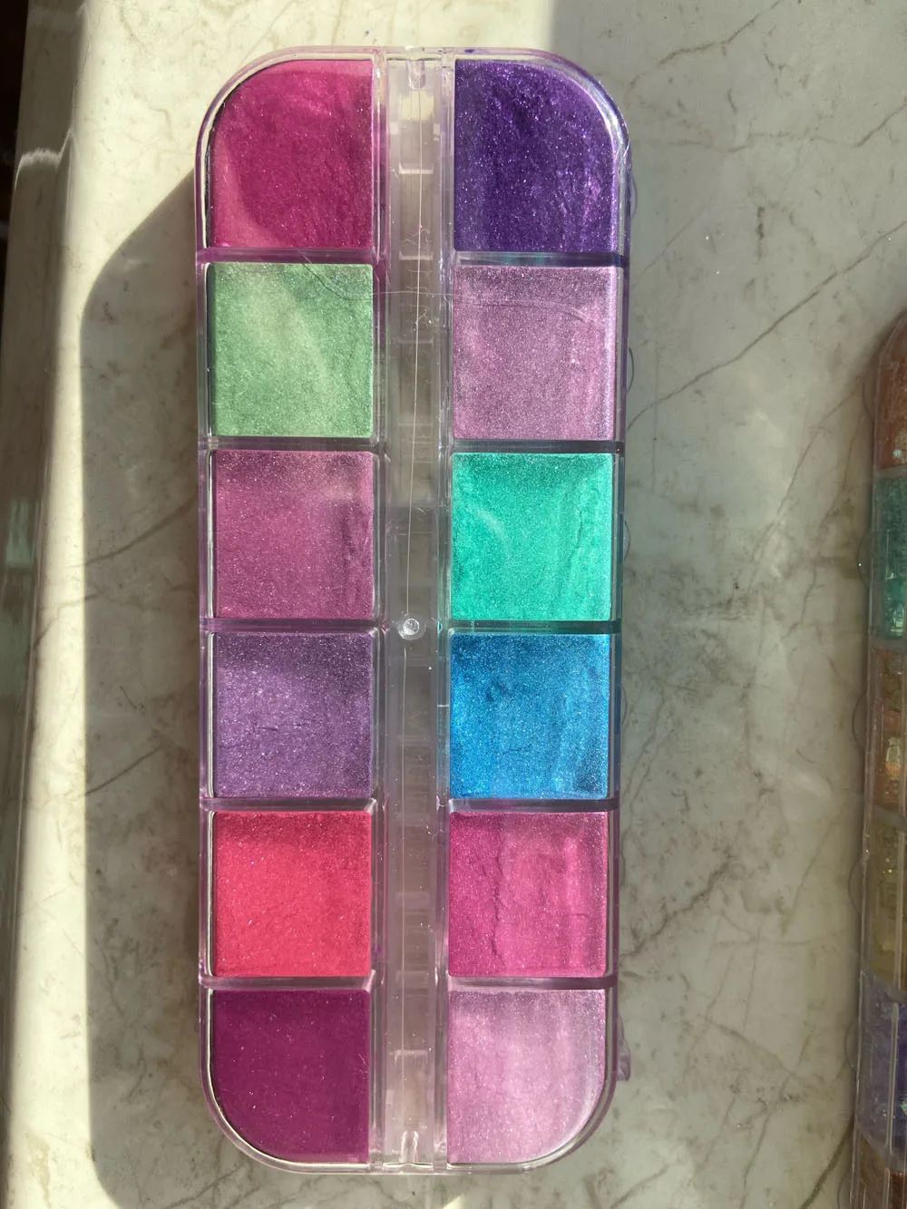 1 Doos Nagel Glitter Poeder Holografische Dip Kleurrijke Spiegel Effect Shimmer Zeemeermin Fijn Stof Regenboog Reflecterende Nagel Wrijven Poeder