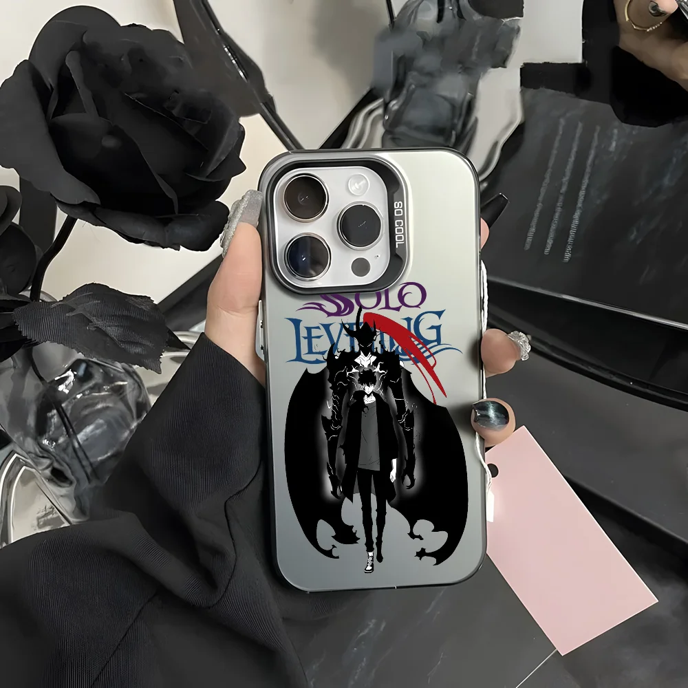 

Anime Solos Levelings Phone Case For iPhone 16 15 14 13 12 11 Pro Max White Ultra-thin Soft Candy Abrazine Funda