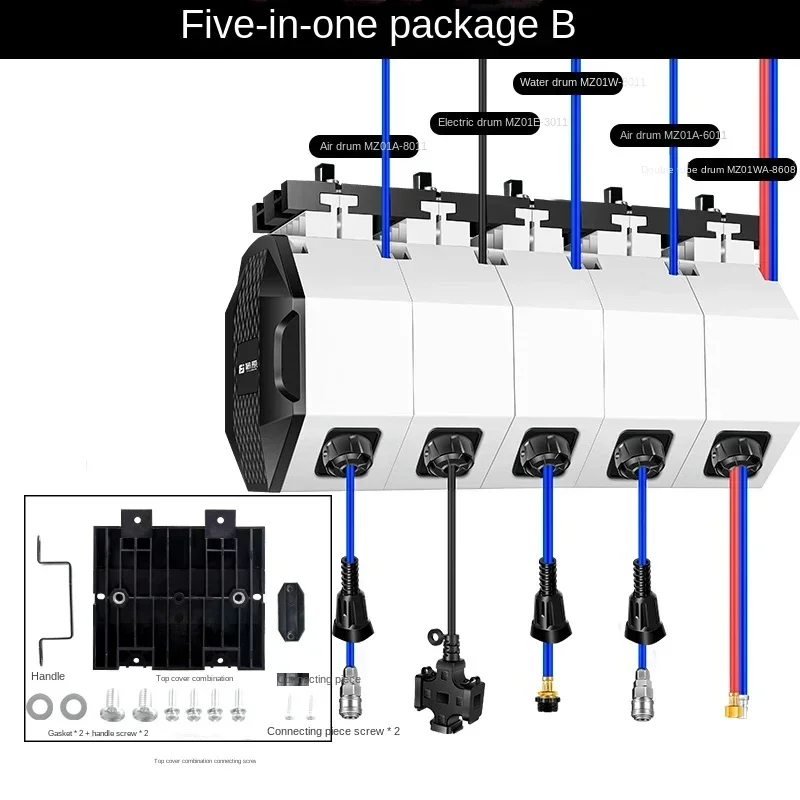 

Новый комбинированный барабан для мойки автомобилей «три в одном» Воздушный барабан Вода Электрический пенопластовый барабан Автоматическая красота Автомойка Автоматическая телескопическая