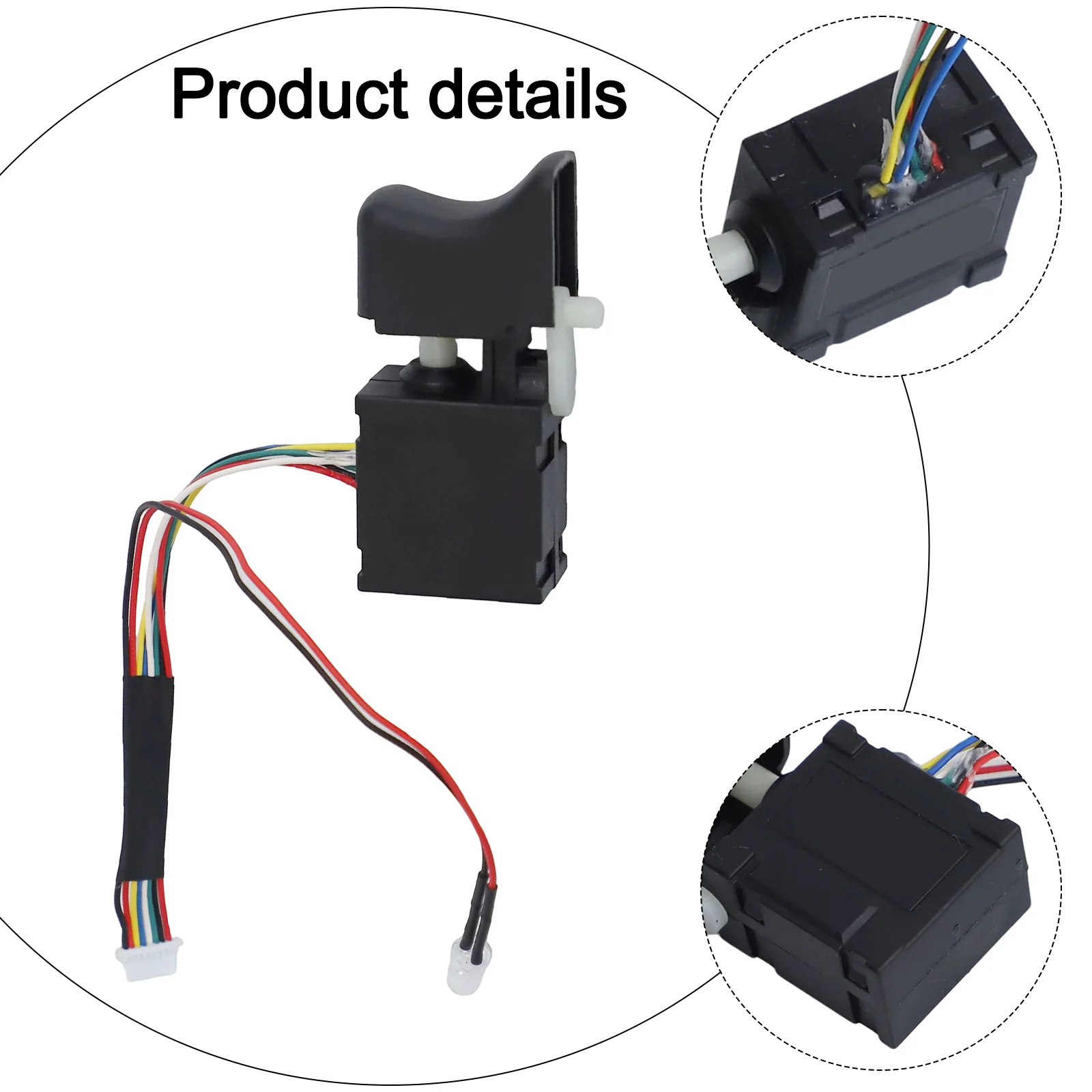 

1 PC Electric Drill Switch For Dayi 2106 Brushless Cordless Drill Trigger Switch Electric Wrench Switch Power Tool Part