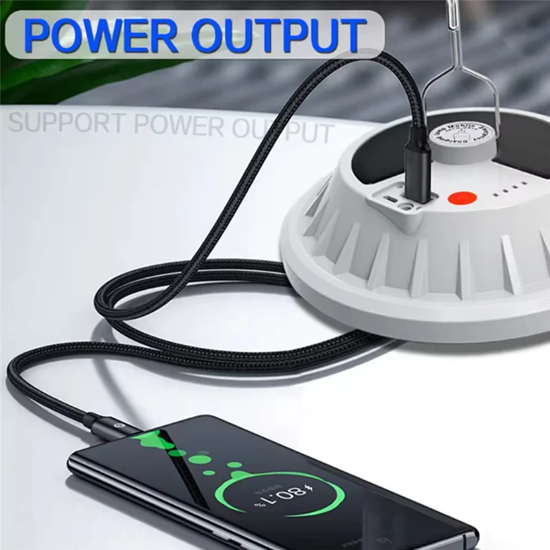 ABKU-Night Market Light 300W Solar Charge LED Bulb Lamp Rechargeable Remote Control Portable Emergency Lantern