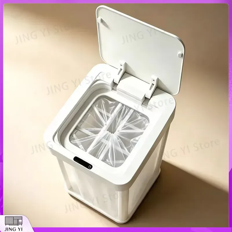 30L Smart Trash Can Automatic Heat Sealing Motion Sensor Touchless Garbage Bin Large Capacity for Kitchen Bathroom Home