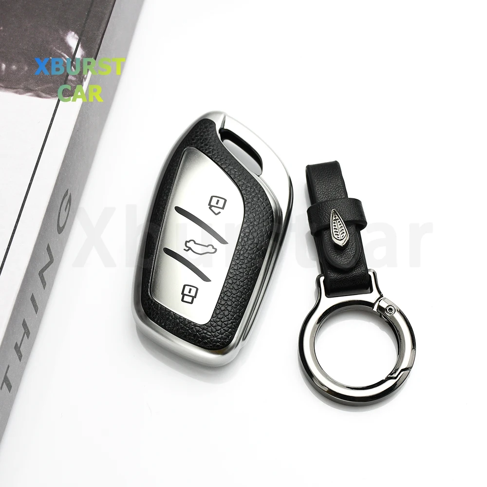 

3 Buttons TPU Leather Shell Fob Accessories Car Key Case Cover for Roewe RX8 ERX5 RX5 I6 I5 RX3 MG ZS EV MG6 EZS HS EHS