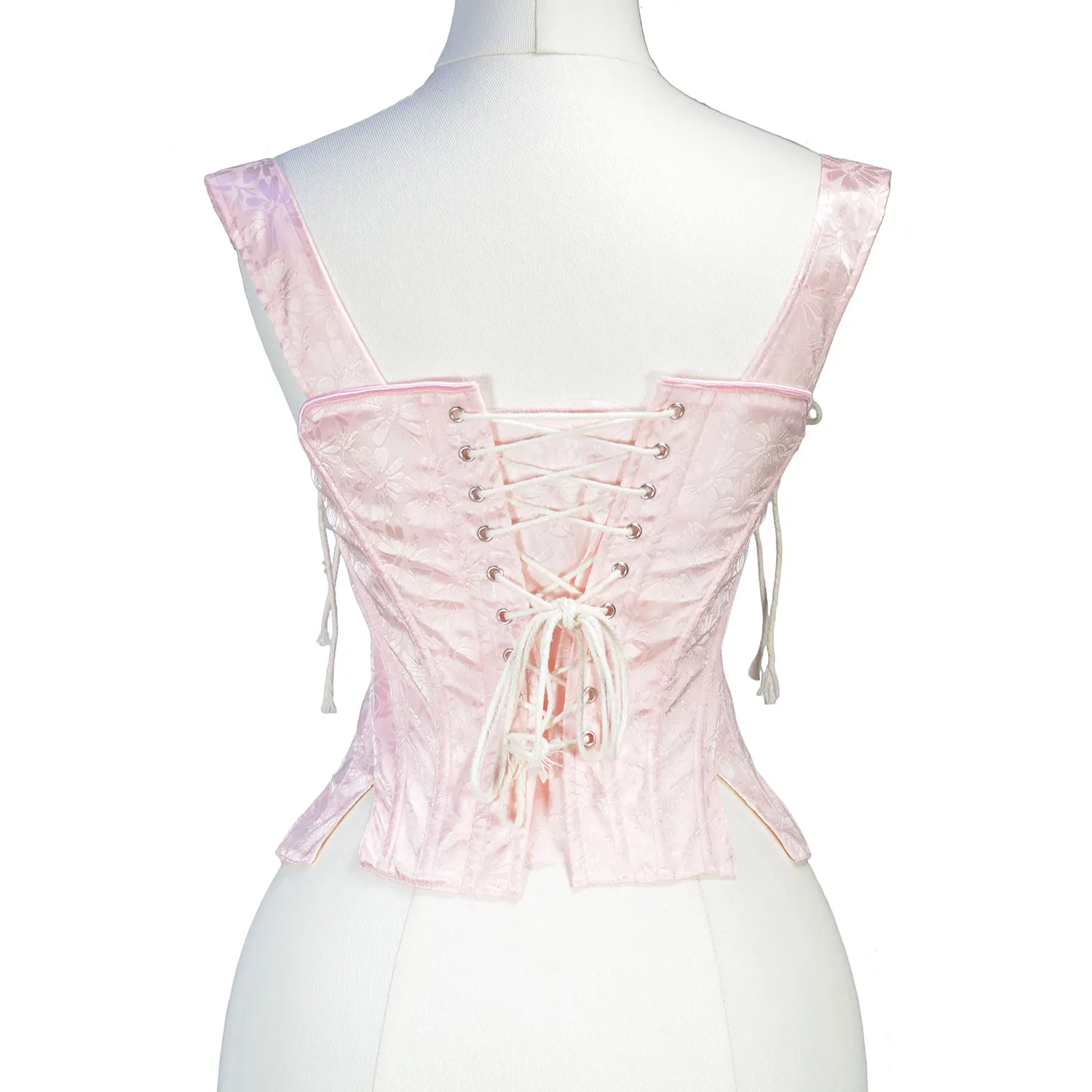 Sexy Overbust Corset Top Women Vintage Satin Bow Bustier Lingerie Body Shaper Burlesque Corsets